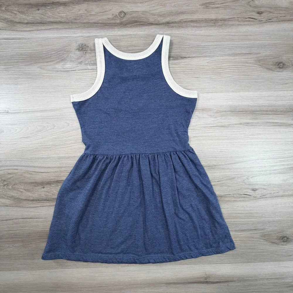 The Rolling Stones Girls Blue 1978‎ American Tour Graphic Ringer Dress Size 6/6X - Picture 2 of 9